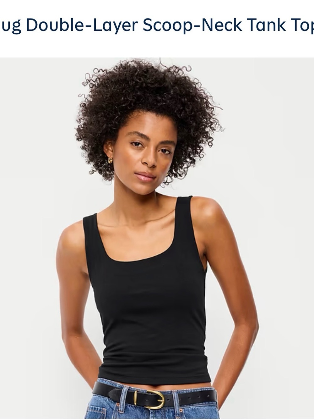 Old Navy Black Scoop Tank Top